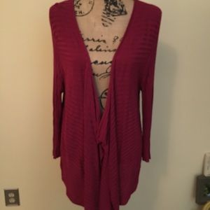 Dark fuchsia cardigan....